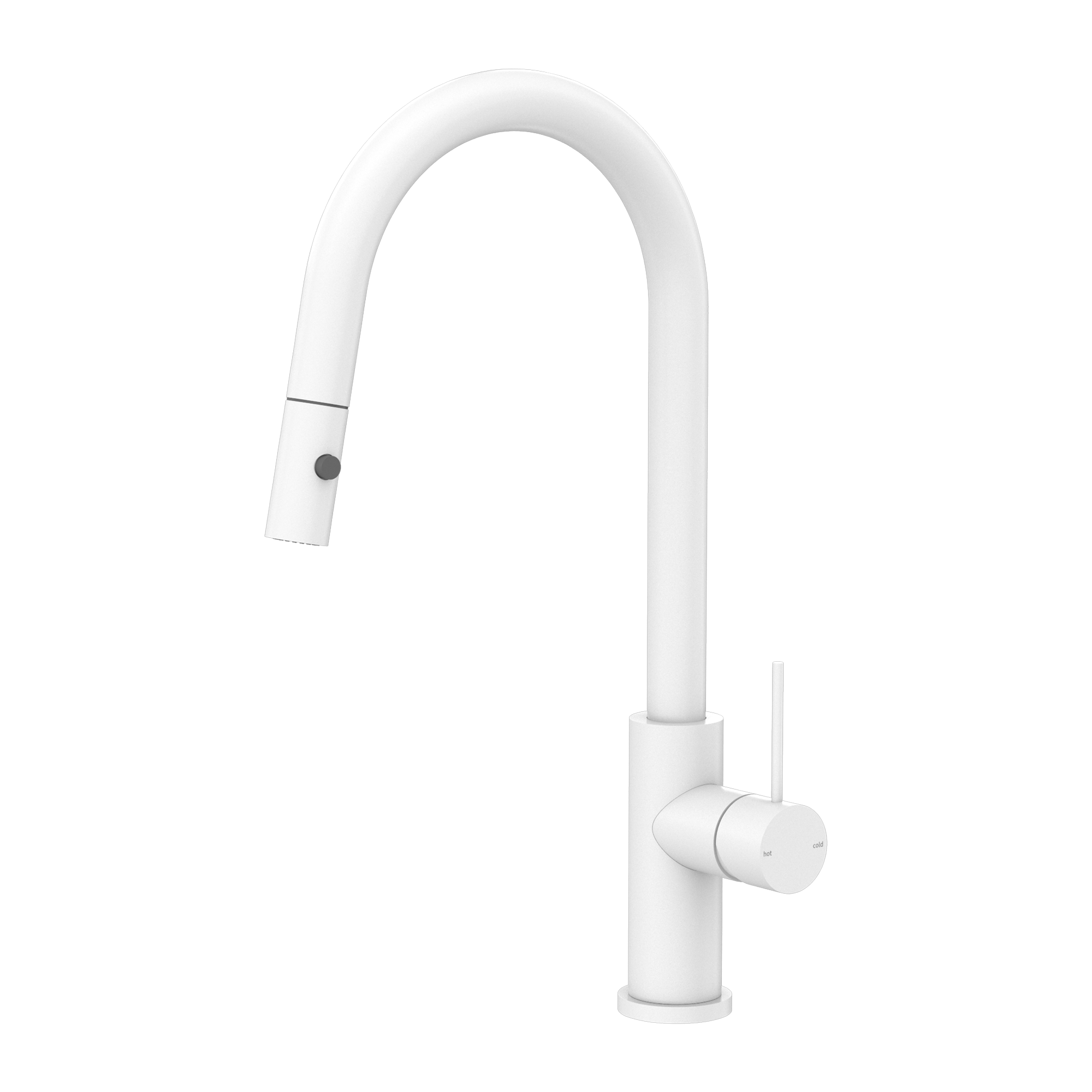 Nero Mecca Pull Out Sink Mixer With Vegie Spray Matte White