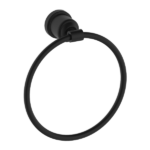 York Federation Towel Ring Matte Black