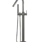 Meir Freestanding Round Bath Mixer with Hand Spray - Shadow