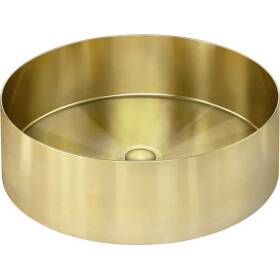 Meir-Round-Stainless-Steel-Bathroom-Basin-380mm-x-110mm-PVD-Tiger-Bronze