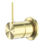 Nero Mecca Shower Mixer with 60mm Plate Handle Up Brushed Gold