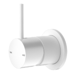 Nero Mecca Shower Mixer with 60mm Plate Handle Up Matte White
