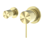 Nero Mecca Shower Mixer with Horizontal 2 Way Divertor Brushed Gold