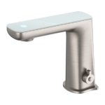 Nero Claudia Sensor Mixer Brushed Nickel - White Tap