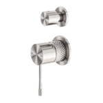 Nero Opal Shower Mixer with Divertor Separate Plate Brushed Nickel