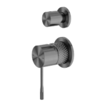Nero Opal Shower Mixer with Divertor Separate Plate Graphite