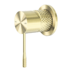 Nero Opal Shower Mixer with 60mm Plate Brushed Gold