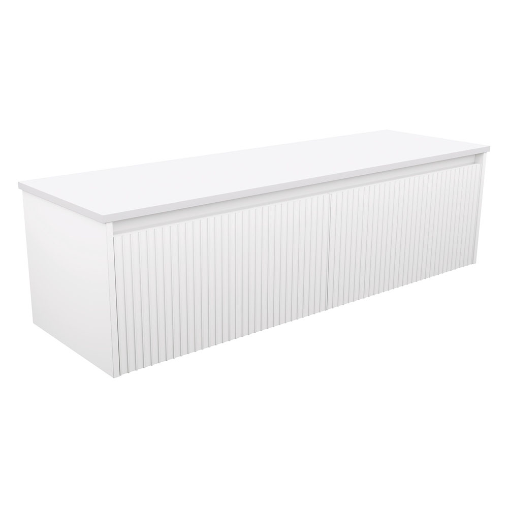 Fienza Alina Groove Satin White 1500 Wall-Hung Cabinet