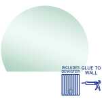 Thermogroup 1200x900x5mm D-Shaped Polished Edge Mirror with Demister (Glue to Wall)