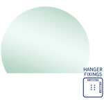Thermogroup 1200x900x11mm D-Shaped Polished Edge Mirror (Hanger Fixings)