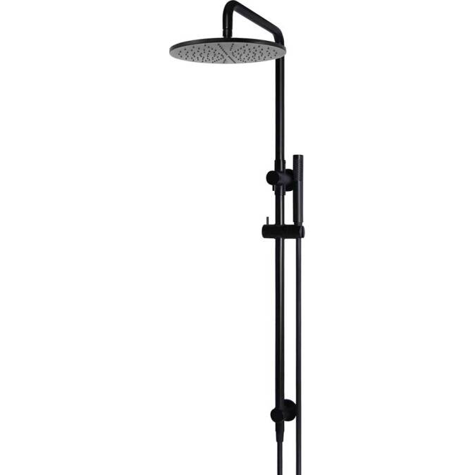 Meir-2-in-1-Twin-Round-Combination-Shower-Rail-300mm-Rose-and-Hand-Shower---Matte-Black