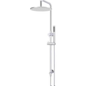 Meir 2 in 1 Twin Round Combination Shower Rail 300mm Rose and Hand Shower – Polished Chrome