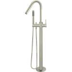 Meir Freestanding Round Bath Mixer and Hand Spray PVD Brushed Nickel
