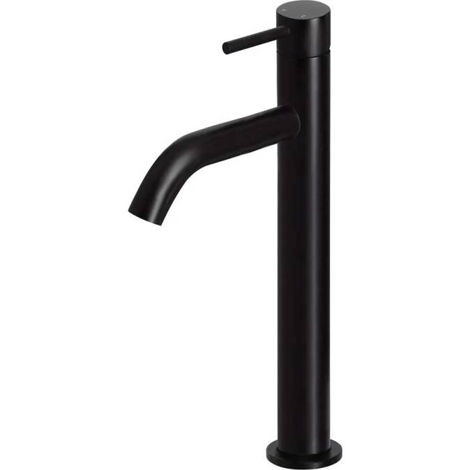 Meir-Piccola-Tall-Basin-Mixer-with-130mm-Spout-Matte-Black