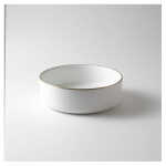 Ovia Scarlet 360mm Matte White Basin With Gold Trim