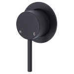 Fienza Kaya Wall Mixer Matte Black Small Round Plate