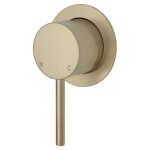 Fienza Kaya Wall Mixer Urban Brass Small Round Plate