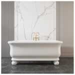 1700mm Ovia Manchester Freestanding Federation Acrylic Bath Gloss White