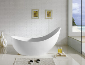 1680*770*1000mm Posh Oval Bathtub Freestanding Acrylic White Bath tub NO OVERFLOW