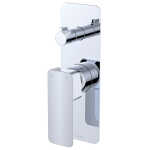 Fienza Tono Wall Diverter Mixer Large Square Plate Chrome