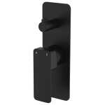 Fienza Tono Wall Diverter Mixer Large Square Plate Matte Black