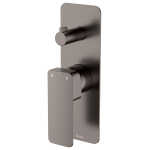 Fienza Tono Wall Diverter Mixer Large Square Plate Gun Metal