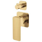 Fienza Tono Wall Diverter Mixer Small Square Plates Urban Brass