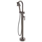 Fienza Tono Floor Mounted Bath Mixer With Hand Shower Gun Metal