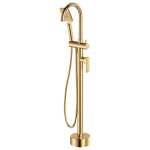 Fienza Tono Floor Mounted Bath Mixer With Hand Shower Urban Brass