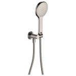 Fienza Kaya Hand Shower Round Plate Brushed Nickel