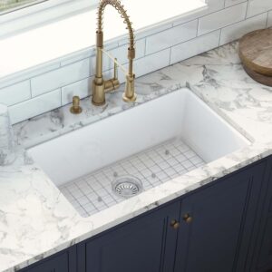 Ovia 685x483x254mm Undermount Fine Fireclay Butler Sink Single Bowl Farmhouse Kitchen Sink