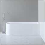 1700*730*510mm Corner Bathtub Right Corner Back to Wall Acrylic White Bath tub