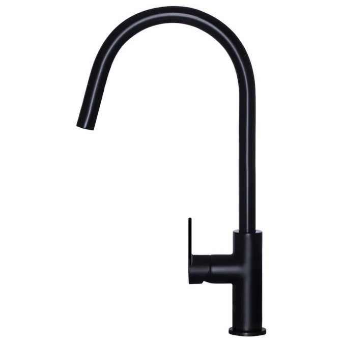 Meir Round Paddle Piccola Pull Out Kitchen Mixer Tap Matte Black