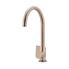 Meir-Round-Gooseneck-Kitchen-Mixer-Tap-with-Paddle-Handle-Champagne