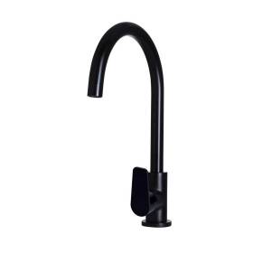 Meir-Round-Gooseneck-Kitchen-Mixer-Tap-with-Paddle-Handle-Matte-Black