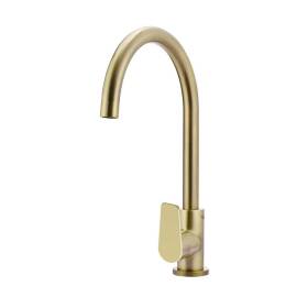 Meir-Round-Gooseneck-Kitchen-Mixer-Tap-with-Paddle-Handle-Tiger-Bronze