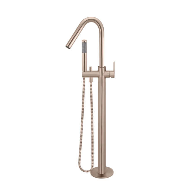 Meir-Round-Paddle-Freestanding-Bath-Spout-and-Hand-Shower-Champagne
