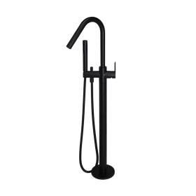 Meir-Round-Paddle-Freestanding-Bath-Spout-and-Hand-Shower-Matte-Black