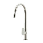 Meir Round Paddle Piccola Pull Out Kitchen Mixer Tap Brushed Nickel