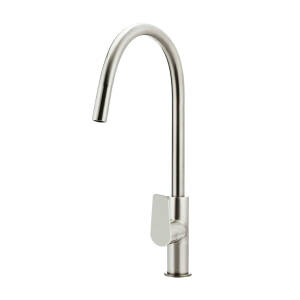 Meir Round Paddle Piccola Pull Out Kitchen Mixer Tap Brushed Nickel