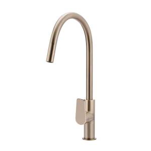 Meir Round Paddle Piccola Pull Out Kitchen Mixer Tap Champagne