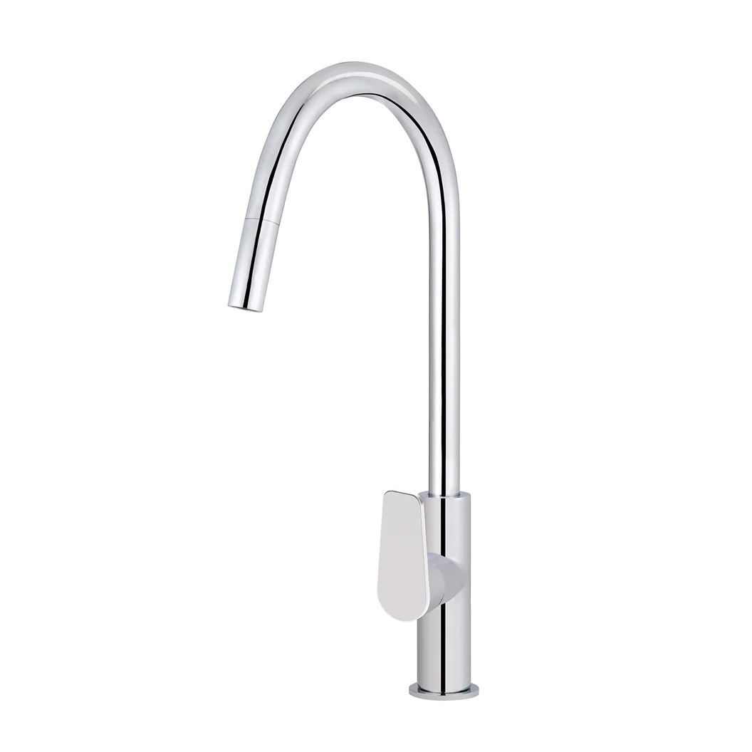 Meir Round Paddle Piccola Pull Out Kitchen Mixer Tap Polished Chrome - BSD