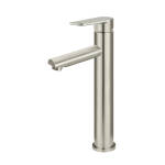 Meir Round Paddle Tall Basin Mixer Brushed Nickel