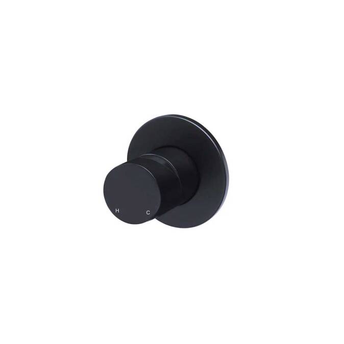 Meir Round Pinless Wall Mixer Matte Black