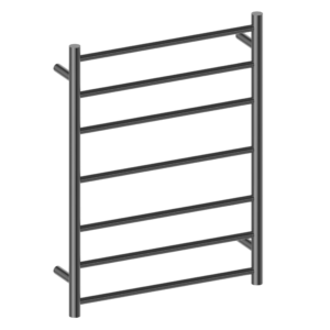 Nero 7 Bar Round Heated Towel Ladder Graphite