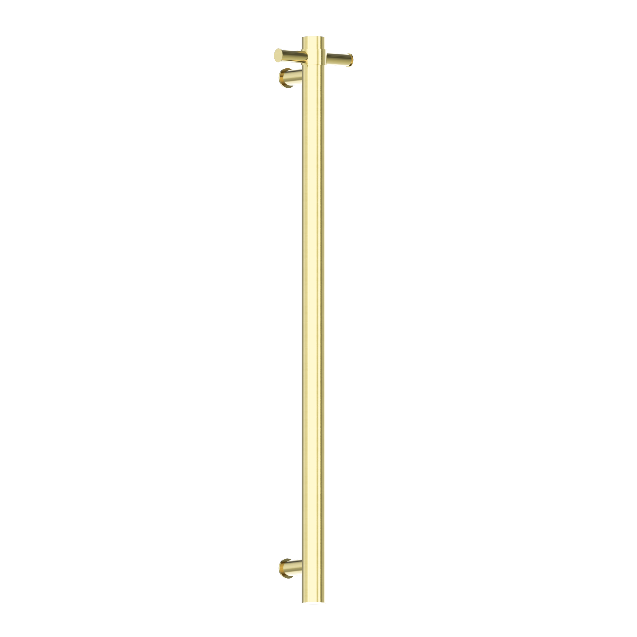 Nero Heated Vertical Towel Rail Brushed Gold