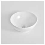 Claya Round Bowl Matte White Ceramic Basin