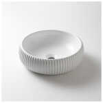 Ovia Alexa Fluted Groove 420mm Gloss White Basin