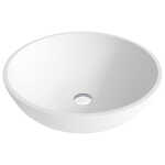 Fienza Lexy Cast Stone Above Counter Basin Matte White