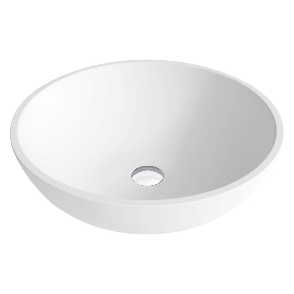 Fienza Lexy Cast Stone Above Counter Basin Matte White